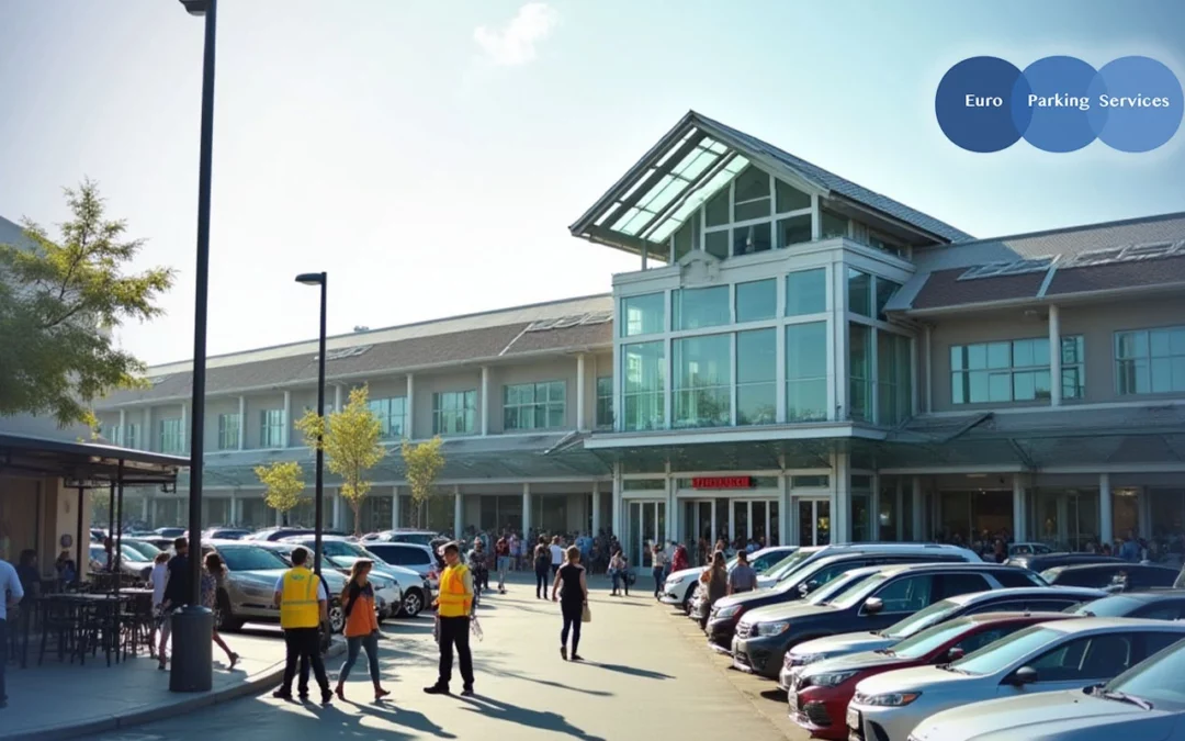 A shopping centre's car park during it's peak time