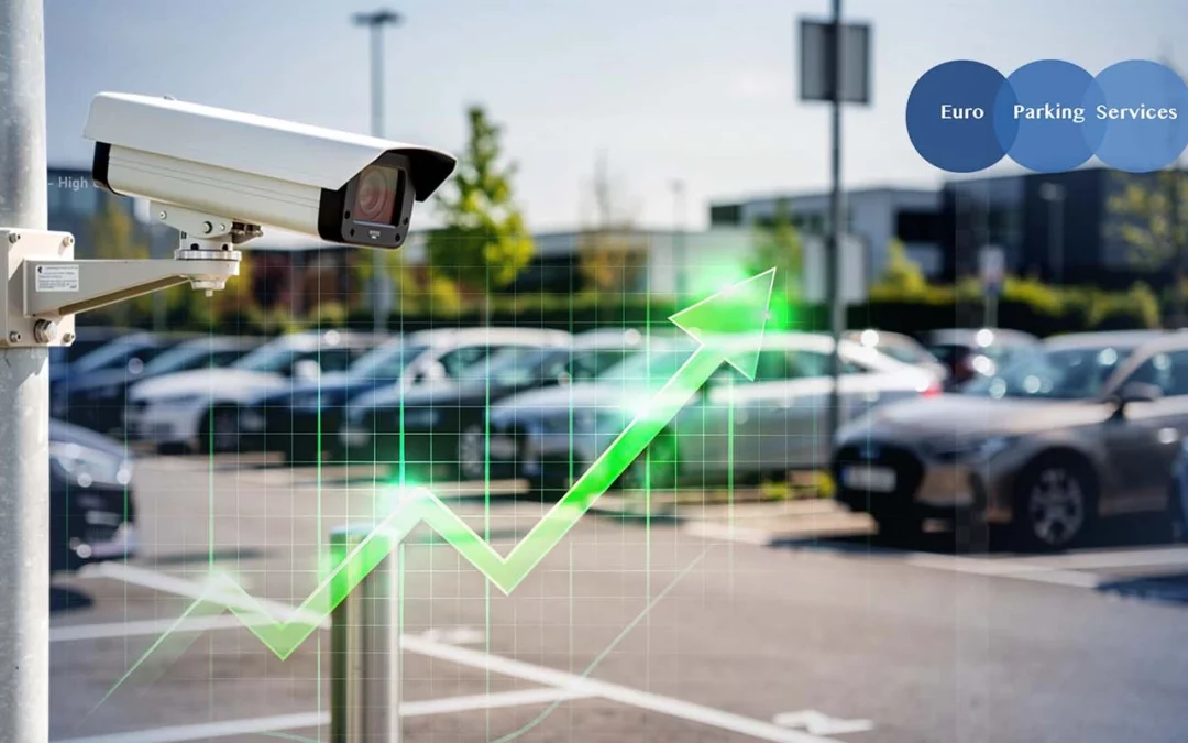 ANPR camera in car park showing data-driven parking growth